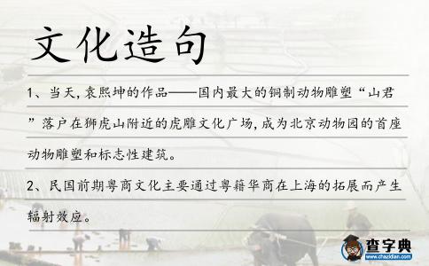 文化造句