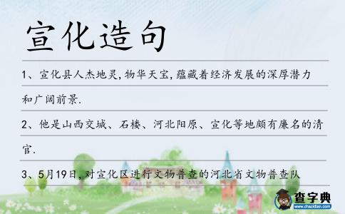宣化造句