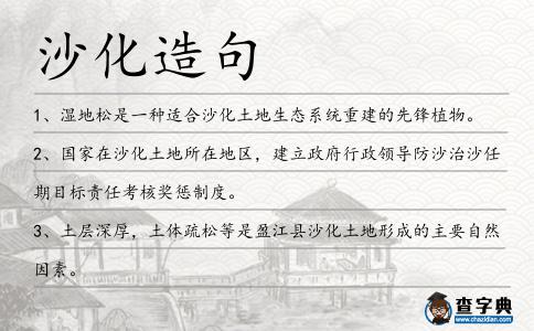 沙化造句