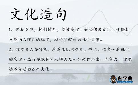 文化造句
