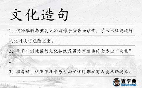 文化造句