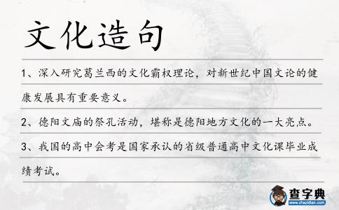 文化造句