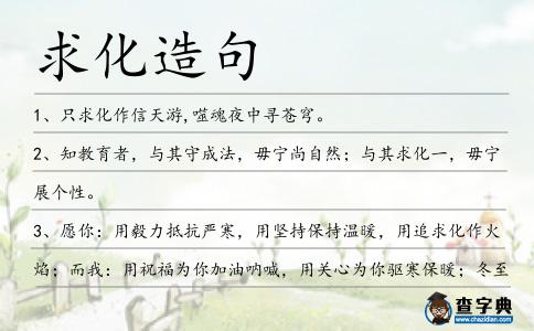 求化造句
