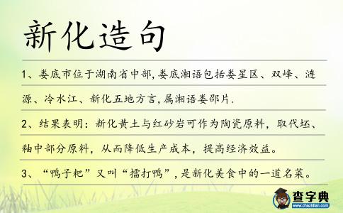 新化造句
