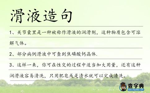 滑液造句