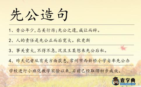 先公造句