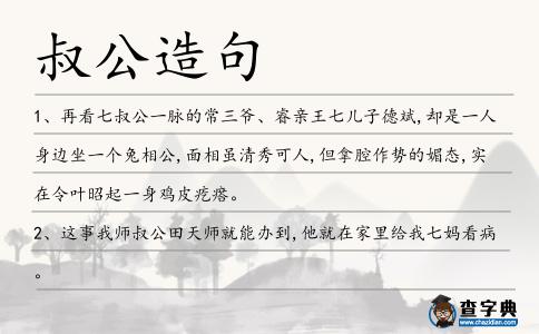 叔公造句