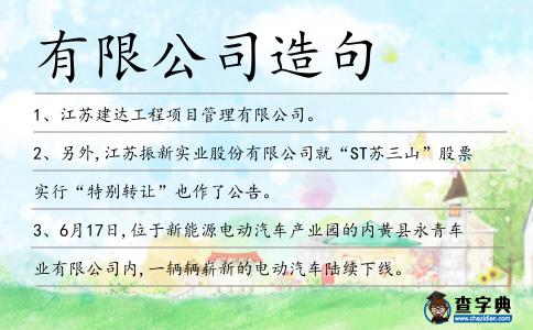 有限公司造句