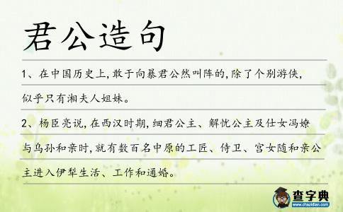 君公造句