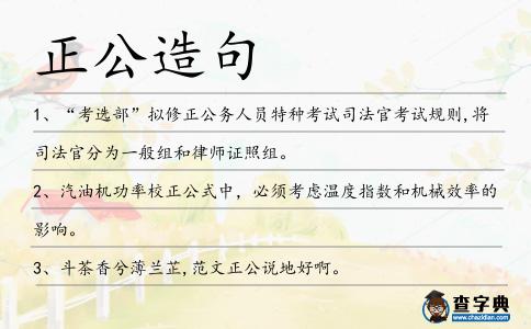 正公造句