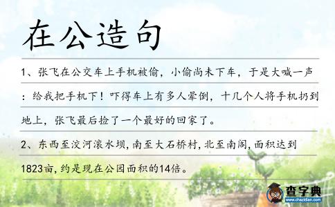 在公造句