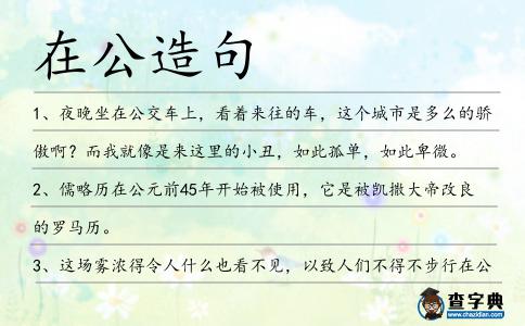 在公造句