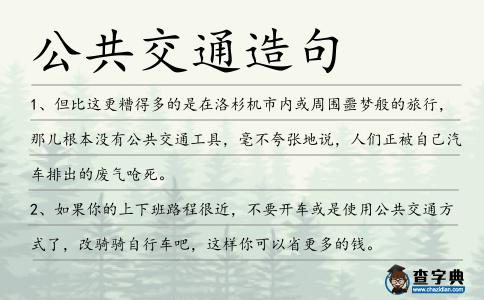 公共交通造句