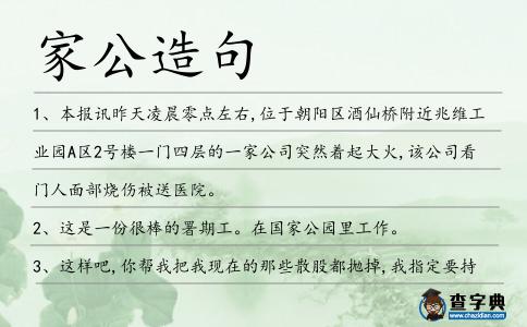 家公造句