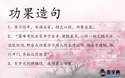 功果造句