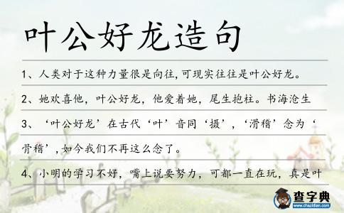 葉公好龍造句