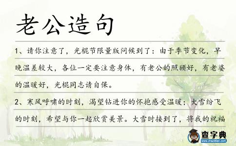 老公造句