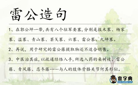 雷公造句
