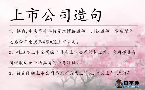 上市公司造句