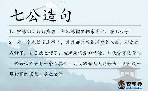 七公造句