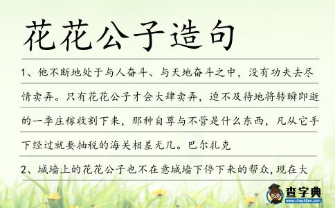 花花公子造句