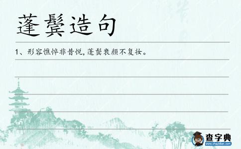 蓬鬢造句