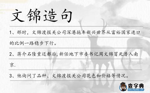 文錦造句