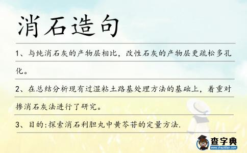 消石造句