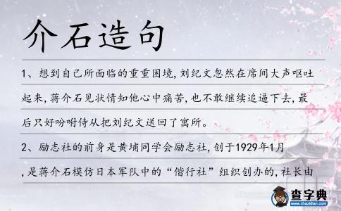 介石造句
