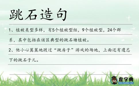 跳石造句