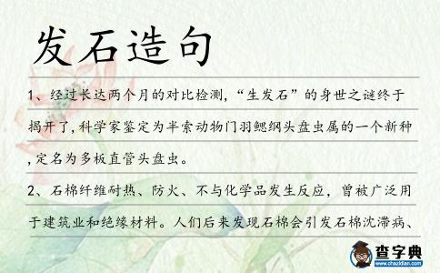 發(fā)石造句