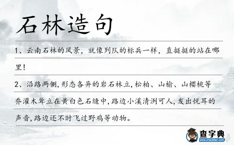 石林造句