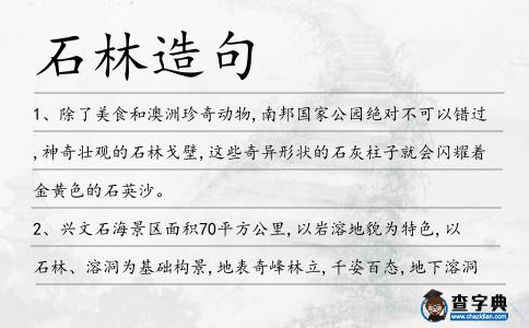 石林造句