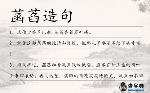 菡萏造句