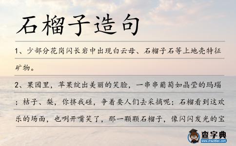 石榴子造句