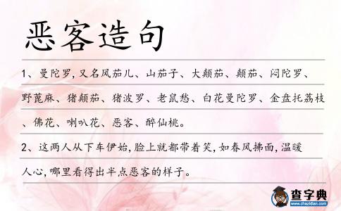 惡客造句