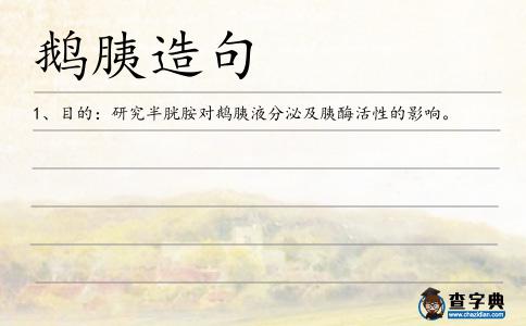 鵝胰造句