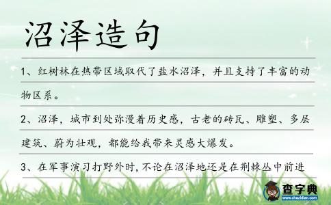 沼澤造句