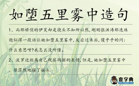 如墮五里霧中造句