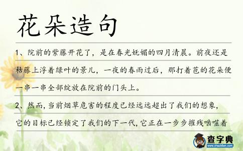 花朵造句