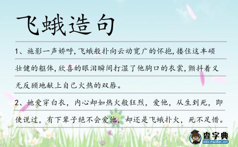 飛蛾造句