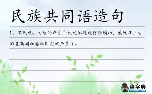 民族共同語造句