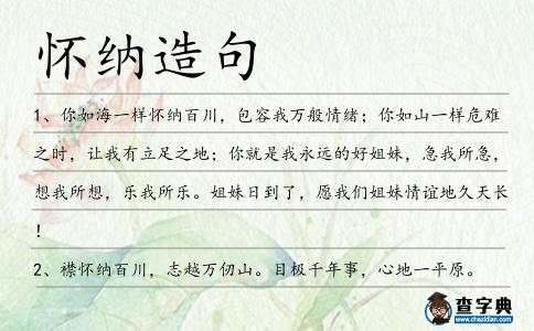 懷納造句