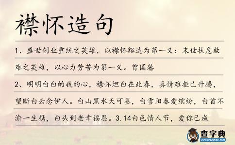 襟懷造句