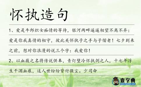 懷執(zhí)造句