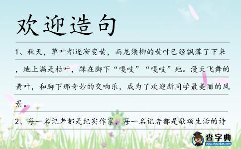 歡迎造句