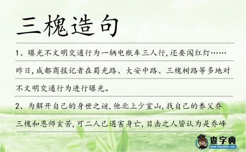 三槐造句