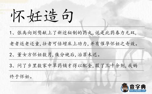 懷妊造句
