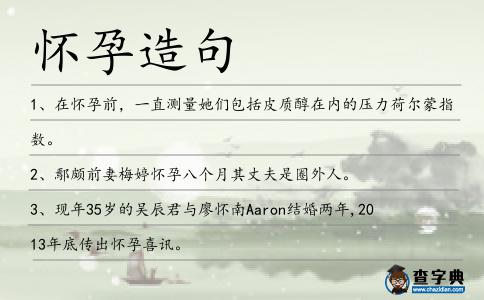 懷孕造句