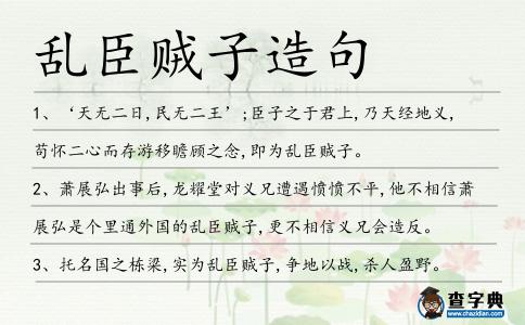 亂臣賊子造句